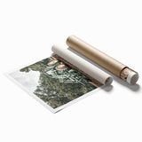 Rustic Farmhouse Wall Art of Green Tractor in Field - Country Style Decor