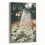 Rustic Farmhouse Wall Art of Watering Plants - Country Style Decor