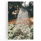 Rustic Farmhouse Wall Art of Watering Plants - Country Style Decor