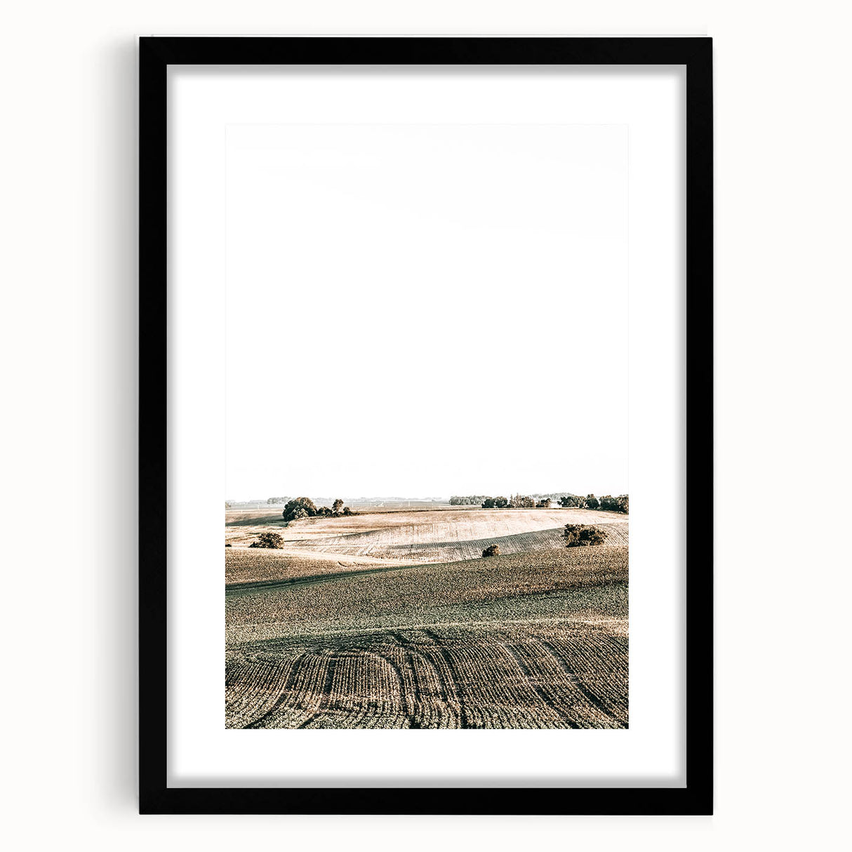 Farmhouse Wall Art of Rolling Fields - Rustic Country Style Decor