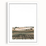 Farmhouse Wall Art of Rolling Fields - Rustic Country Style Decor