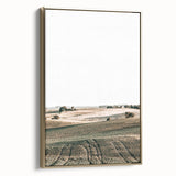 Farmhouse Wall Art of Rolling Fields - Rustic Country Style Decor