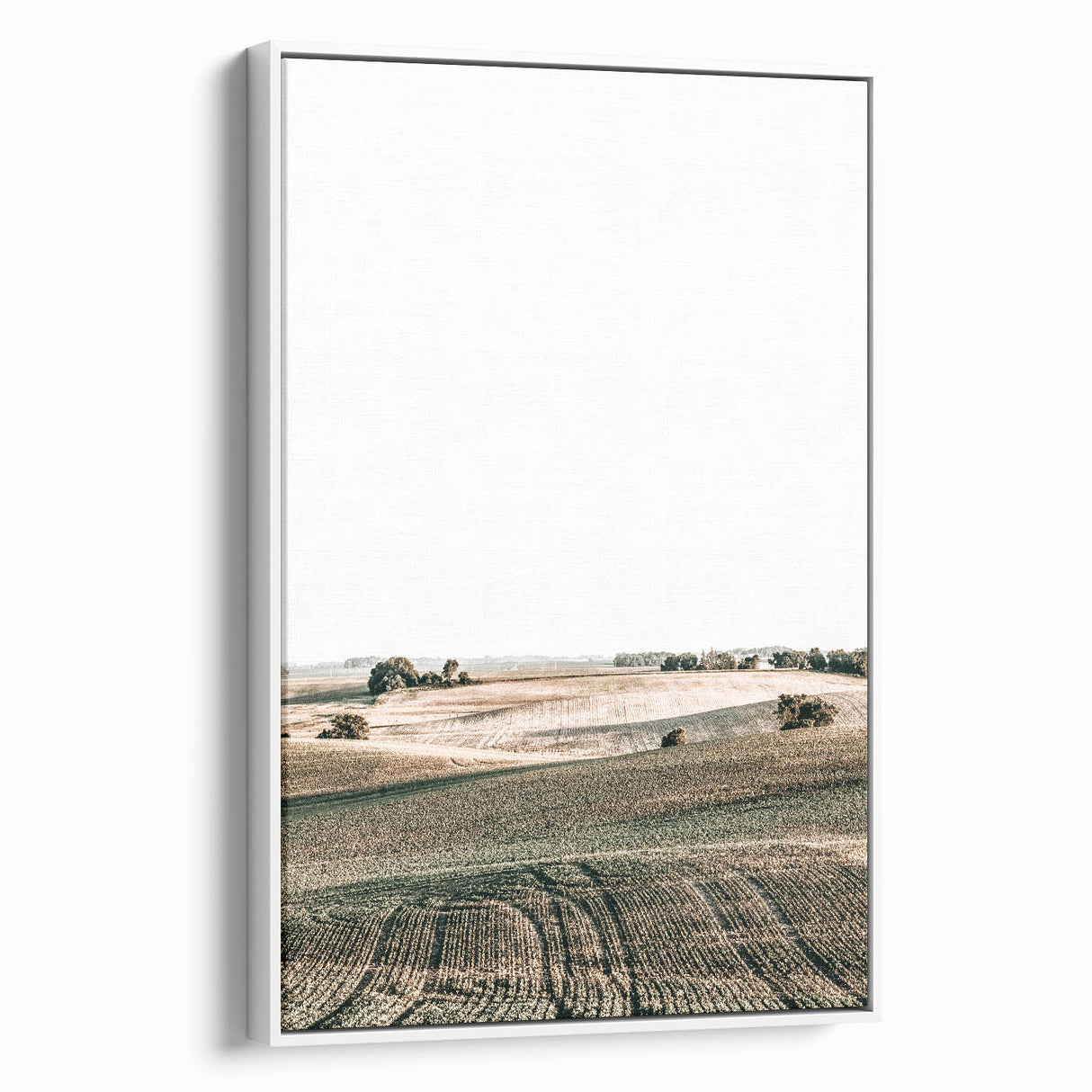 Farmhouse Wall Art of Rolling Fields - Rustic Country Style Decor