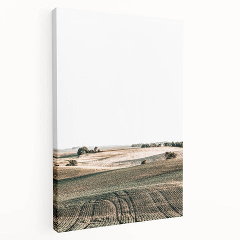 Farmhouse Wall Art of Rolling Fields - Rustic Country Style Decor