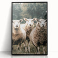 Farmhouse Wall Art of Sheep in Pasture - Rustic Country Style Decor