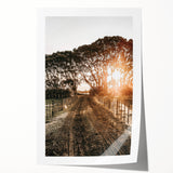 Sunset Path Farmhouse Wall Art - Rustic Country Style Decor