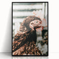 Farmhouse Wall Art of Rustic Chicken Portrait - Country Style Decor
