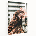 Farmhouse Wall Art of Rustic Chicken Portrait - Country Style Decor
