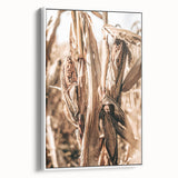 Rustic Farmhouse Wall Art – Dried Corn Stalks Print for Country Decor