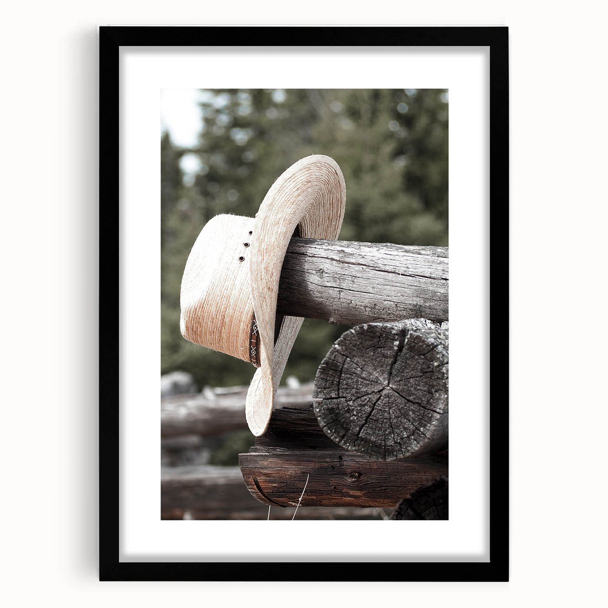 Rustic Cowboy Hat Wall Art | Farmhouse Decor | Country Style Print