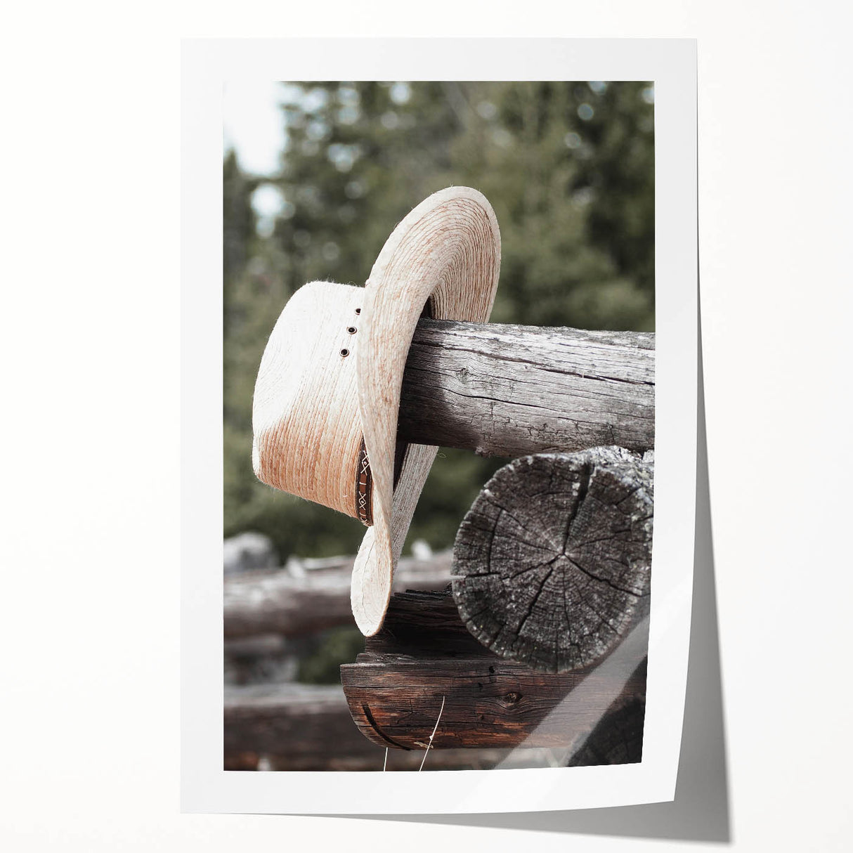Rustic Cowboy Hat Wall Art | Farmhouse Decor | Country Style Print