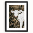 Farmhouse Wall Art: Rustic Calf Portrait in Country Meadow Décor