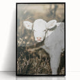 Farmhouse Wall Art: Rustic Calf Portrait in Country Meadow Décor