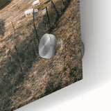 Farmhouse Wall Art – Scenic Countryside Hills and Grazing Cows Print