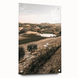 Farmhouse Wall Art – Scenic Countryside Hills and Grazing Cows Print