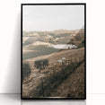 Farmhouse Wall Art – Scenic Countryside Hills and Grazing Cows Print