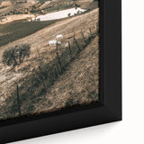 Farmhouse Wall Art – Scenic Countryside Hills and Grazing Cows Print