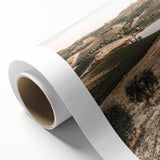 Farmhouse Wall Art – Scenic Countryside Hills and Grazing Cows Print