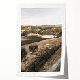 Farmhouse Wall Art – Scenic Countryside Hills and Grazing Cows Print