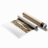 Farmhouse Wall Art – Scenic Countryside Hills and Grazing Cows Print