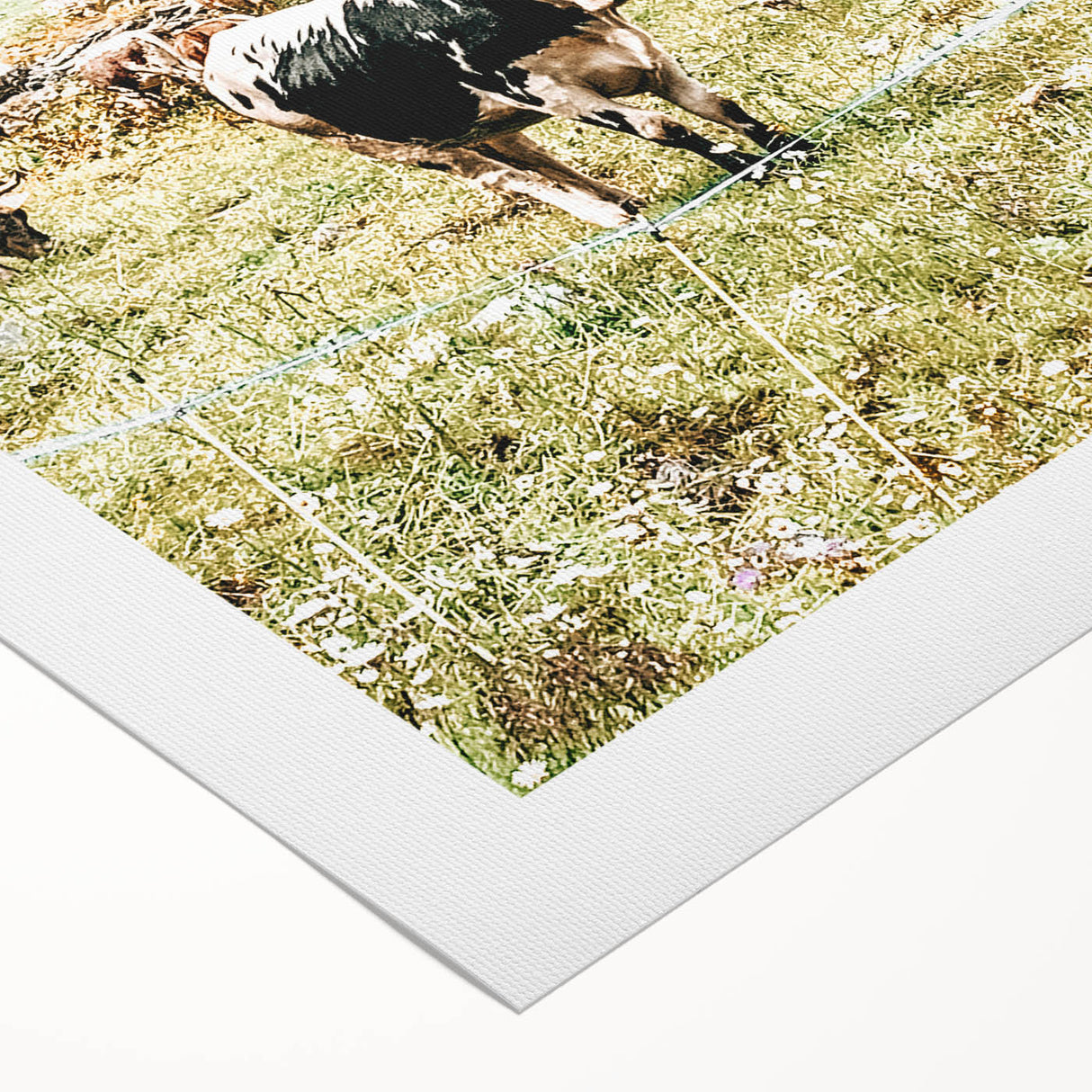 Farmhouse Wall Art – Mountain Valley with Grazing Cows Print for Rustic Decor