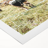 Farmhouse Wall Art – Mountain Valley with Grazing Cows Print for Rustic Decor