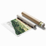 Farmhouse Wall Art – Mountain Valley with Grazing Cows Print for Rustic Decor