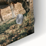 Farmhouse Wall Art – Peaceful Grazing Sheep in Sunset Print for Rustic Decor