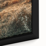 Farmhouse Wall Art – Golden Sunset over Countryside Hills for Rustic Decor