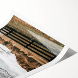 Farmhouse Wall Art – Countryside Hay Bales Field Print for Rustic Decor