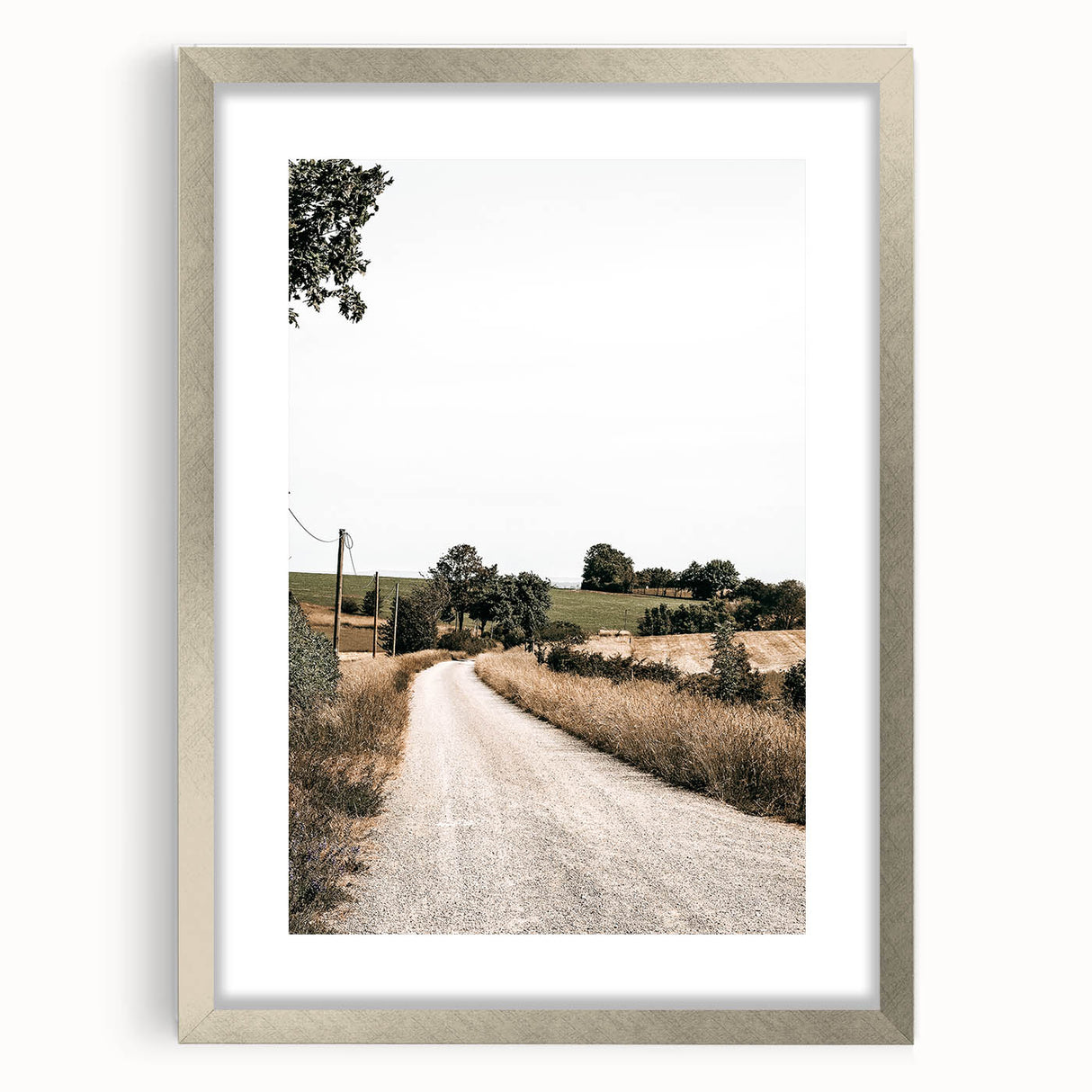 Farmhouse Wall Art – Winding Country Road Print for Rustic Home Decor