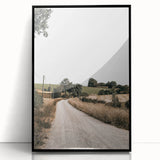 Farmhouse Wall Art – Winding Country Road Print for Rustic Home Decor