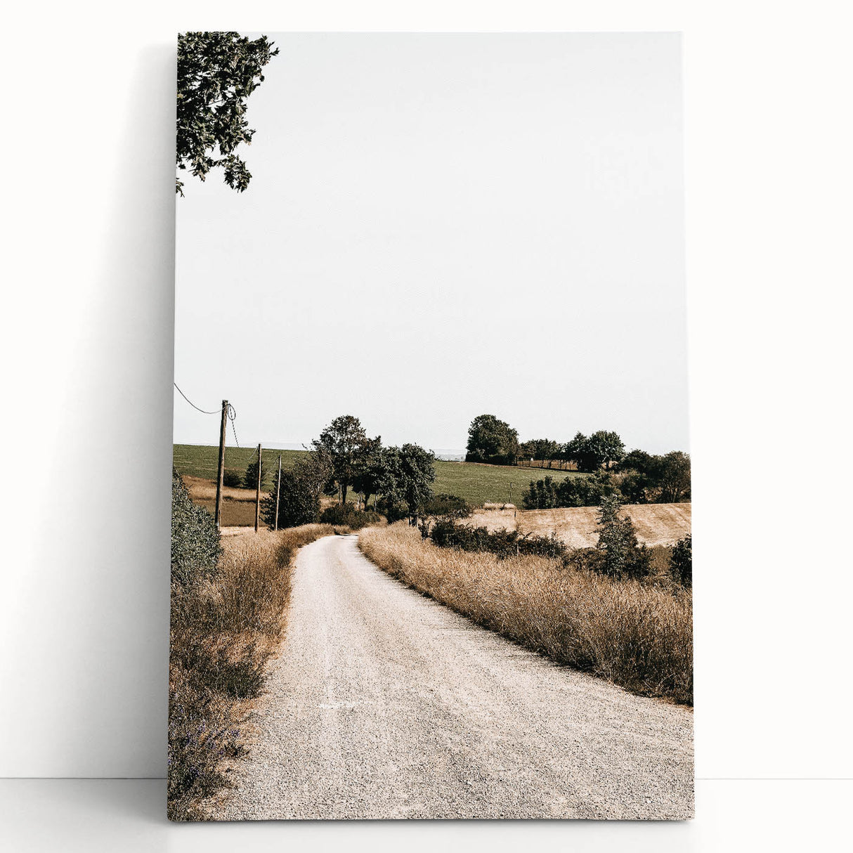 Farmhouse Wall Art – Winding Country Road Print for Rustic Home Decor