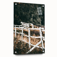 Farmhouse Wall Art – Rustic Winding Fence Print for Country Home Decor