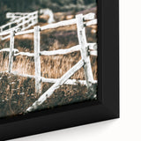 Farmhouse Wall Art – Rustic Winding Fence Print for Country Home Decor