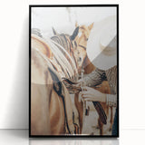 Cowboy and Saddle Wall Art | Rustic Farmhouse Decor | Country Style Print