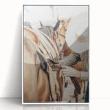 Cowboy and Saddle Wall Art | Rustic Farmhouse Decor | Country Style Print