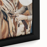 Cowboy and Saddle Wall Art | Rustic Farmhouse Decor | Country Style Print