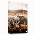 Farmhouse Wall Art – Sheep Grazing at Sunset Print for Rustic Home Decor
