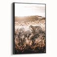 Farmhouse Wall Art – Sheep Grazing at Sunset Print for Rustic Home Decor