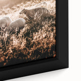 Farmhouse Wall Art – Sheep Grazing at Sunset Print for Rustic Home Decor