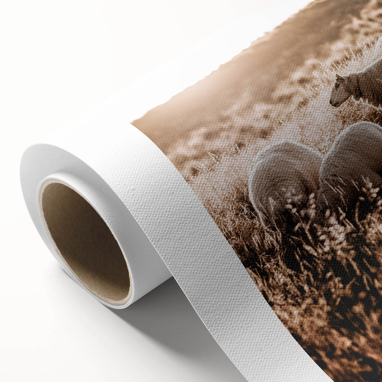 Farmhouse Wall Art – Sheep Grazing at Sunset Print for Rustic Home Decor