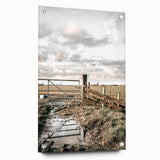Farmhouse Wall Art – Rustic Farm Gate and Fence Print for Country Decor