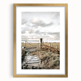 Farmhouse Wall Art – Rustic Farm Gate and Fence Print for Country Decor