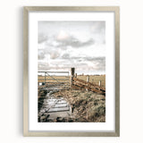 Farmhouse Wall Art – Rustic Farm Gate and Fence Print for Country Decor
