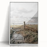 Farmhouse Wall Art – Rustic Farm Gate and Fence Print for Country Decor