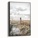 Farmhouse Wall Art – Rustic Farm Gate and Fence Print for Country Decor