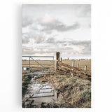 Farmhouse Wall Art – Rustic Farm Gate and Fence Print for Country Decor