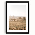 Farmhouse Wall Art – Misty Morning Fields Print for Rustic Country Decor