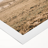 Farmhouse Wall Art – Misty Morning Fields Print for Rustic Country Decor